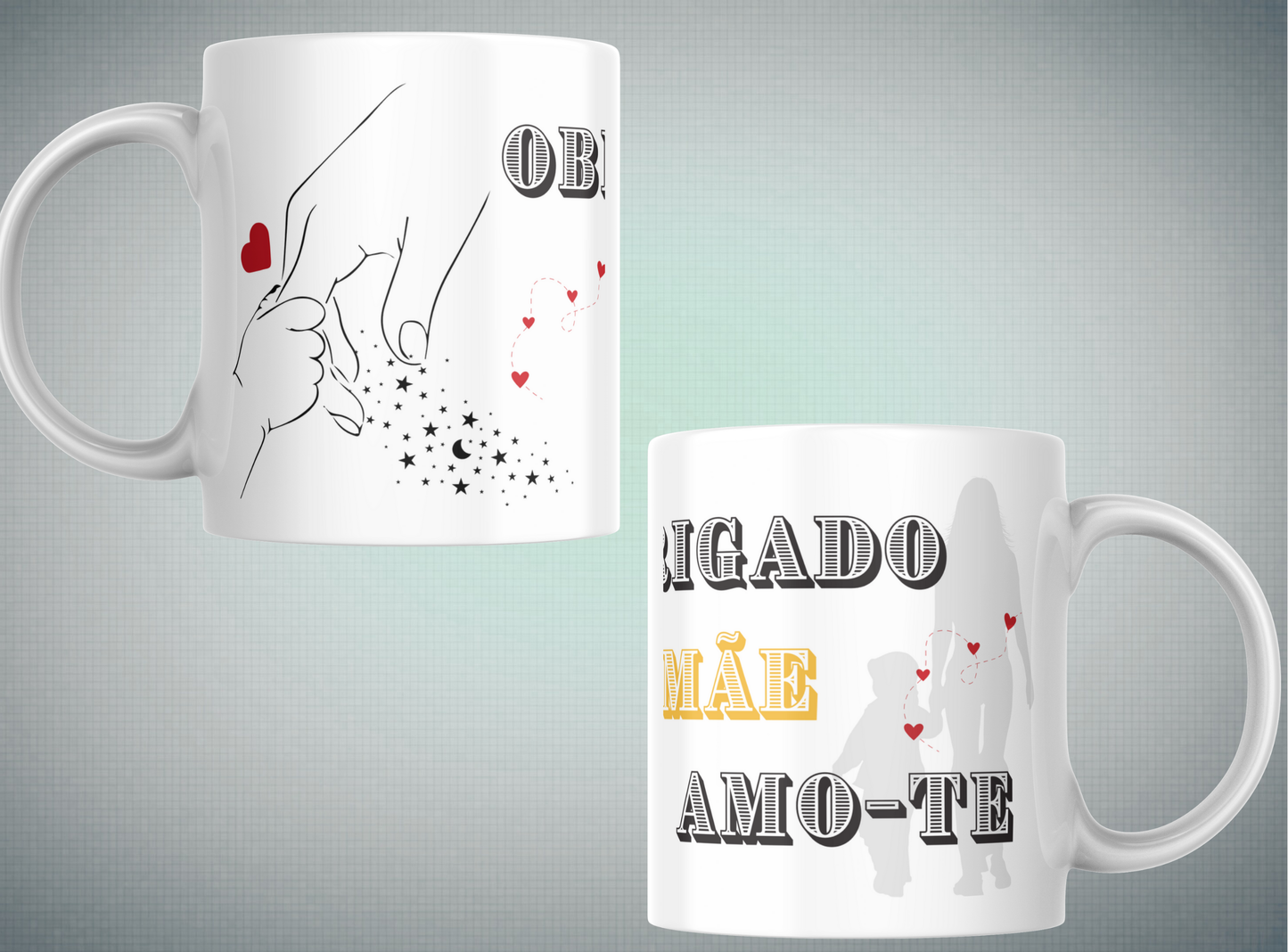 Canecas/Mug modelo 12 - Mãe Obrigado