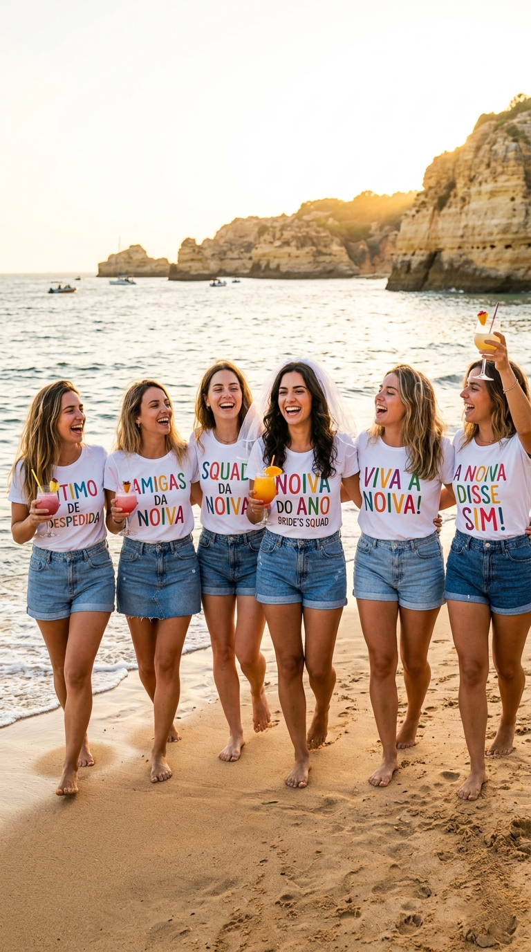 Despedidas de solteiro(a) no Algarve: 20 ideias de T-shirts personalizadas que fazem sucesso em 2026