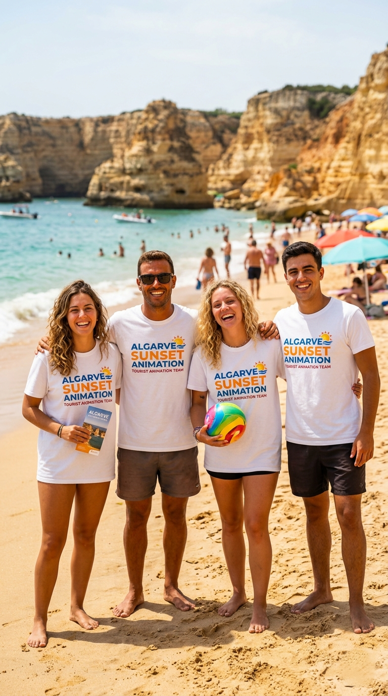 T-shirts para equipas de animação turística: como criar uma imagem profissional e memorável no Algarve