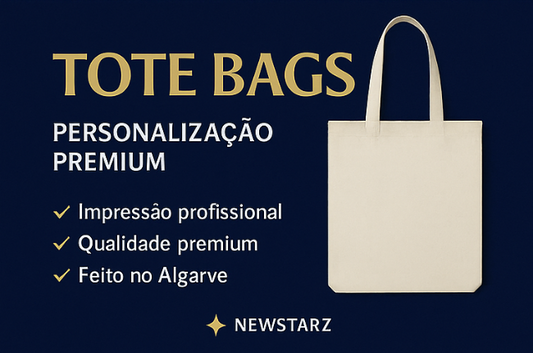 Saco Tote Bag Personalizável em Algodão – Crie o Seu com Logotipo ou Design à Escolha