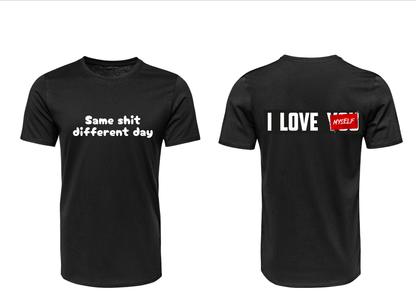 D15 - T-shirt de manga curta – I Love myself