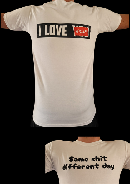 D15 - T-shirt de manga curta – I Love myself