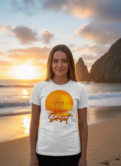 S4 - Short sleeve T-shirt - Sunset Surf
