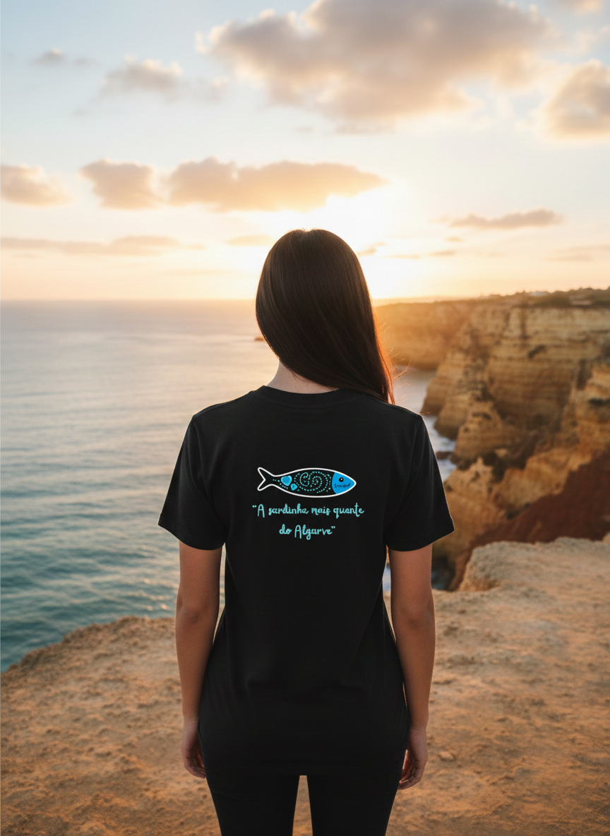 T-shirt “A Sardinha Mais Quente do Algarve” | Humor & Algarve Vibes