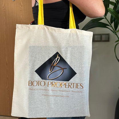 Saco Tote Bag Personalizável em Algodão – Crie o Seu com Logotipo ou Design à Escolha