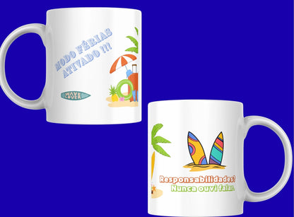 “Vacation Mode Activated” Mug – Summer Design, 325 ml (M17)