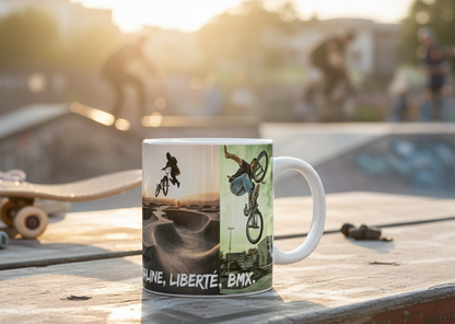 Caneca “Adrenalina, Liberdade, BMX” – Design Radical para Amantes do BMX (M24)