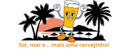 “One more beer!” Mug – Beach and palm trees, 325 ml (M19)