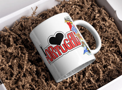 Mug personnalisé avec des icônes du Portugal – 325 ml, photo/design personnalisé (M3)