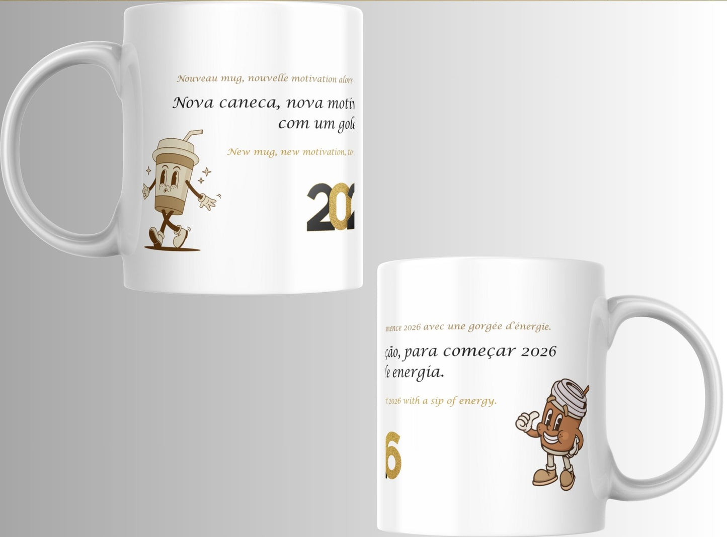 Caneca Motivacional 2026 – Nova caneca, nova motivação (sublimação)