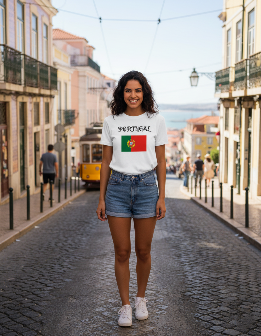 P2 - T-shirt manches courtes – Drapeau du Portugal