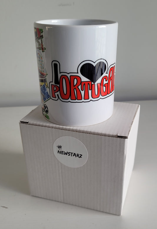 Mug personnalisé avec des icônes du Portugal – 325 ml, photo/design personnalisé (M3)