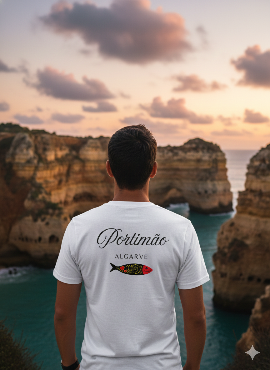 T-shirt « Portimão Algarve - Sardine » | Affichez votre fierté de l'Algarve