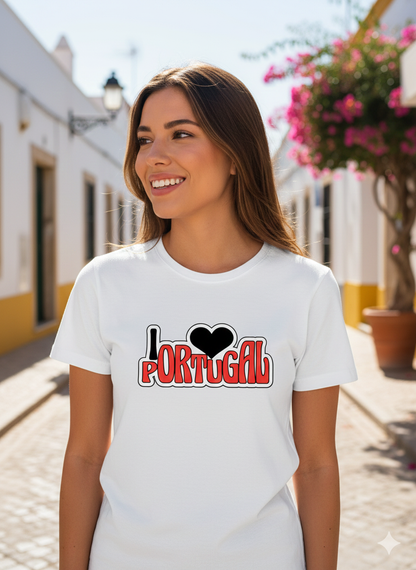 T-shirt “I Love Portugal” – Amor que se Veste