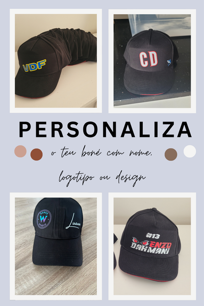 Boné Personalizado | Cria o Teu Design | Logotipo, Nome ou ilustrações| Newstarz