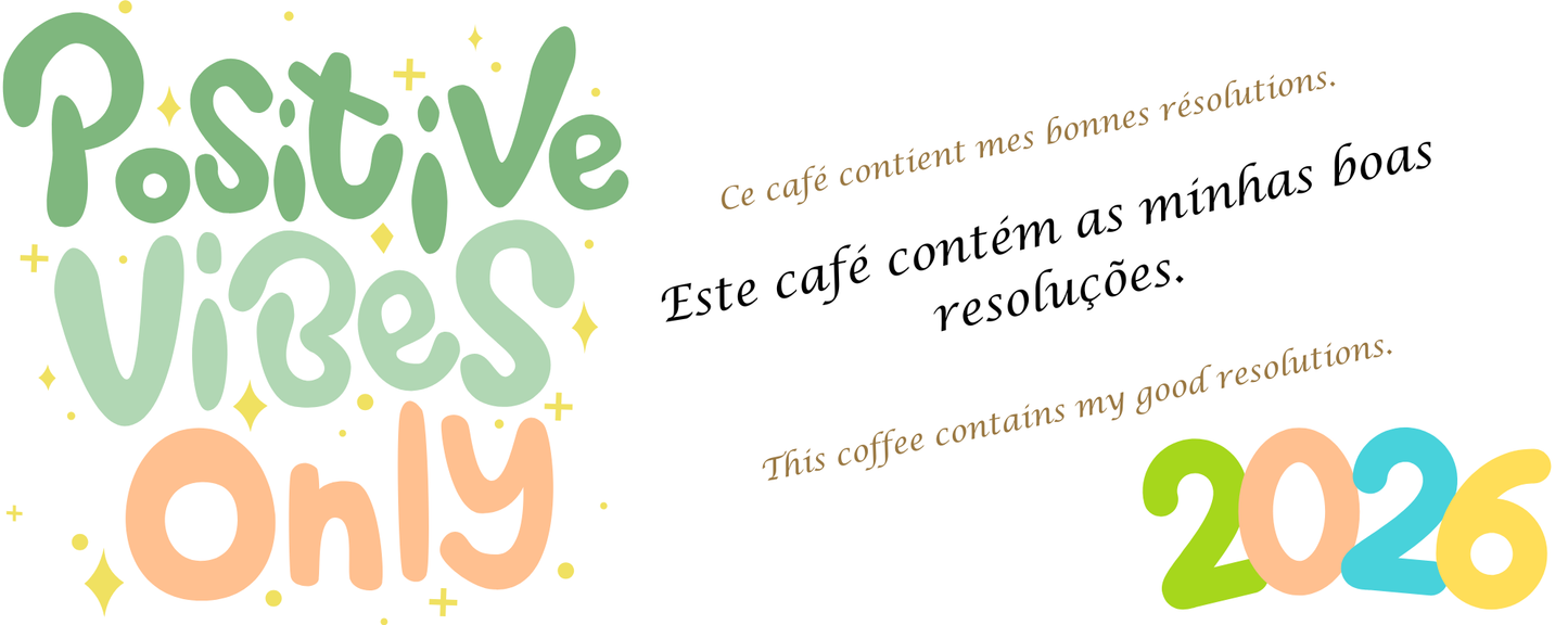 Caneca Positive Vibes 2026 – Resoluções com estilo (sublimação)