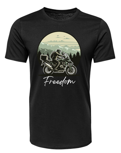 T-shirt “FREEDOM” – Liberdade sobre duas rodas (S10)