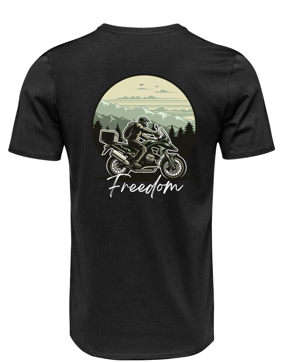T-shirt “FREEDOM” – Liberdade sobre duas rodas (S10)