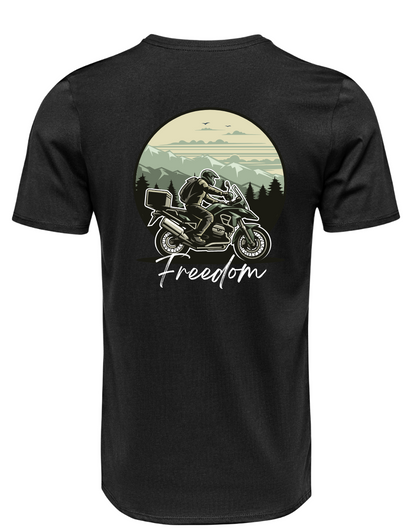 T-shirt “FREEDOM” – Liberdade sobre duas rodas (S10)