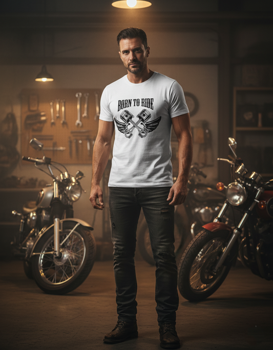 T-shirt “BORN TO RIDE” – Para quem nasceu para a estrada (S12)