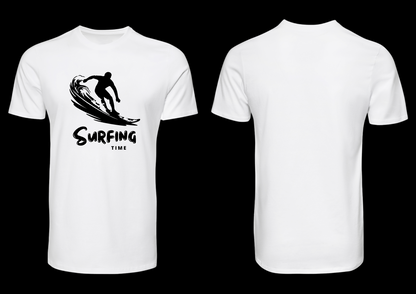 S8 - T-shirt de manga curta – Surfing Time black & white