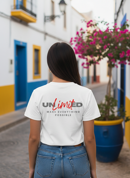 T-shirt “Unlimited – Make Everything Possible” | Atitude que se Veste