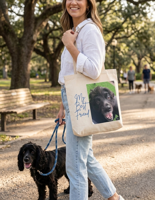 Tote Bag Personalizavel com Foto | Saco de Algodão 140 g/m² com Impressão DTF | Presente Personalizado Único