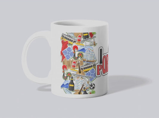 Mugs model 3 - emblematic icons of Portugal.